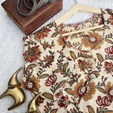 Vriksham Premium Floral Printed Readymade Blouse-Kalamkari Print-Skin Color-VS4516